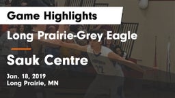 Long Prairie-Grey Eagle  vs Sauk Centre  Game Highlights - Jan. 18, 2019