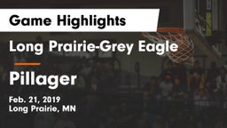 Long Prairie-Grey Eagle  vs Pillager  Game Highlights - Feb. 21, 2019