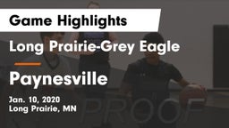 Long Prairie-Grey Eagle  vs Paynesville  Game Highlights - Jan. 10, 2020