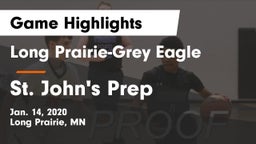 Long Prairie-Grey Eagle  vs St. John's Prep  Game Highlights - Jan. 14, 2020