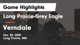 Long Prairie-Grey Eagle  vs Verndale  Game Highlights - Jan. 28, 2020