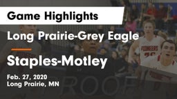 Long Prairie-Grey Eagle  vs Staples-Motley  Game Highlights - Feb. 27, 2020