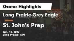Long Prairie-Grey Eagle  vs St. John's Prep  Game Highlights - Jan. 18, 2022