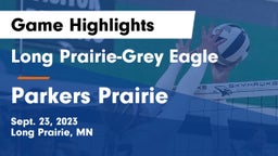 Long Prairie-Grey Eagle  vs Parkers Prairie  Game Highlights - Sept. 23, 2023