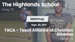 Matchup: Highlands vs. TACA - Texas Alliance of Christian Athletes 2017