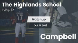 Matchup: Highlands vs. Campbell 2018