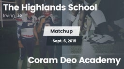 Matchup: Highlands vs. Coram Deo Academy 2019