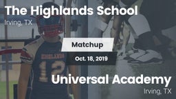 Matchup: Highlands vs. Universal Academy  2019