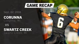 Recap: Corunna  vs. Swartz Creek  2016