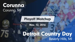 Matchup: Corunna vs. Detroit Country Day  2016