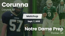 Matchup: Corunna vs. Notre Dame Prep  2018
