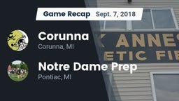 Recap: Corunna  vs. Notre Dame Prep  2018