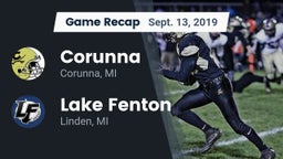 Recap: Corunna  vs. Lake Fenton  2019