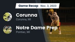 Recap: Corunna  vs. Notre Dame Prep  2023