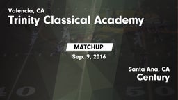 Matchup: Trinity Classical Ac vs. Century  2016