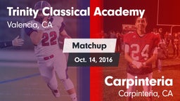 Matchup: Trinity Classical Ac vs. Carpinteria  2016