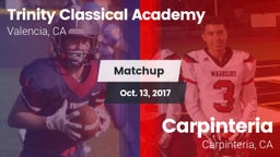 Matchup: Trinity Classical Ac vs. Carpinteria  2017