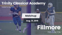 Matchup: Trinity Classical Ac vs. Fillmore  2018