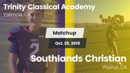 Matchup: Trinity Classical Ac vs. Southlands Christian  2019