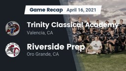 Recap: Trinity Classical Academy  vs. Riverside Prep  2021