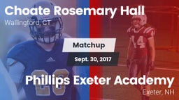 Matchup: Choate Rosemary vs. Phillips Exeter Academy  2017