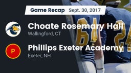Recap: Choate Rosemary Hall  vs. Phillips Exeter Academy  2017