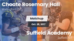 Matchup: Choate Rosemary vs. Suffield Academy 2017