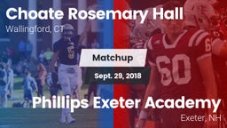 Matchup: Choate Rosemary vs. Phillips Exeter Academy  2018