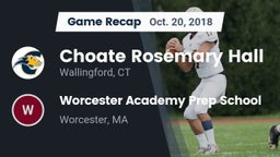 Recap: Choate Rosemary Hall  vs. Worcester Academy Prep School 2018