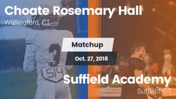 Matchup: Choate Rosemary vs. Suffield Academy 2018