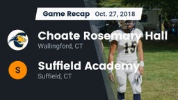 Recap: Choate Rosemary Hall  vs. Suffield Academy 2018