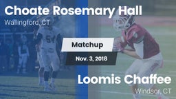 Matchup: Choate Rosemary vs. Loomis Chaffee 2018