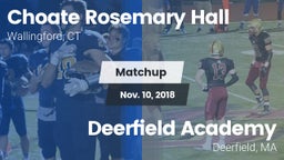 Matchup: Choate Rosemary vs. Deerfield Academy  2018