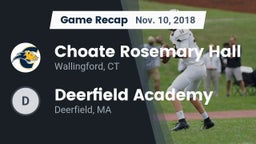 Recap: Choate Rosemary Hall  vs. Deerfield Academy  2018