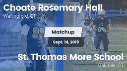 Matchup: Choate Rosemary vs. St. Thomas More School 2019