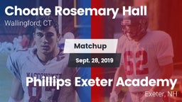 Matchup: Choate Rosemary vs. Phillips Exeter Academy  2019