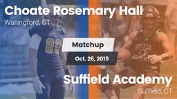 Matchup: Choate Rosemary vs. Suffield Academy 2019