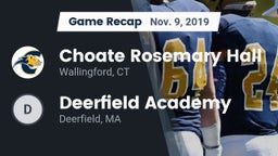 Recap: Choate Rosemary Hall  vs. Deerfield Academy  2019