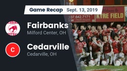 Recap: Fairbanks  vs. Cedarville  2019