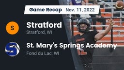 Recap: Stratford  vs. St. Mary's Springs Academy  2022