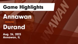 Annawan  vs Durand  Game Highlights - Aug. 26, 2023