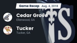 Recap: Cedar Grove  vs. Tucker  2018