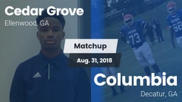 Matchup: Cedar Grove vs. Columbia  2018