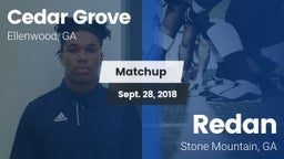 Matchup: Cedar Grove vs. Redan  2018