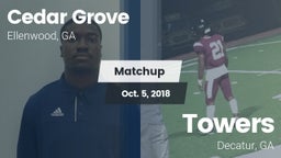 Matchup: Cedar Grove vs. Towers  2018
