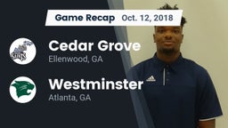 Recap: Cedar Grove  vs. Westminster  2018