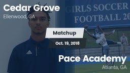 Matchup: Cedar Grove vs. Pace Academy  2018