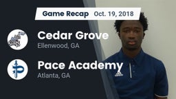 Recap: Cedar Grove  vs. Pace Academy  2018