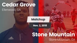 Matchup: Cedar Grove vs. Stone Mountain   2018