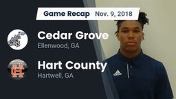 Recap: Cedar Grove  vs. Hart County  2018